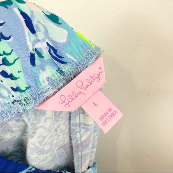 Lilly Pulitzer Bal Harbour Palazzo Pants Sea Siren Blue Wide Leg - Picture 6 of 6